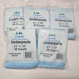 Secure Personal Care 23" X 36" Underpads 5-10 Count Hygiene Disposable Pad